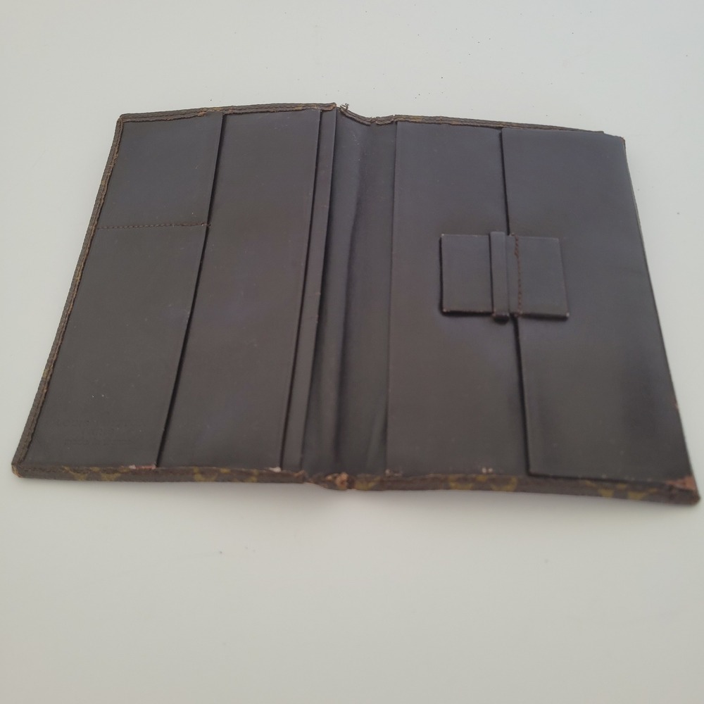 Louis Vuitton Vintage Monogram Passport Cover Long Wallet Brown France - Picture 3 of 13